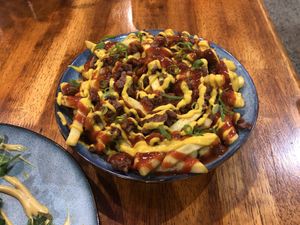 Loaded fries at The Healthy Hub Cafe in Cairns