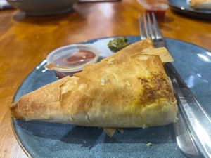 Curry samosa  at The Healthy Hub Cafe in Cairns
