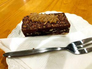 Nutella crumble slice at The Healthy Hub Cafe in Cairns