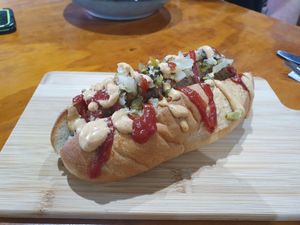 Hot dog! at The Healthy Hub Cafe in Cairns