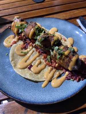 Incredible cauli tacos at The Healthy Hub Cafe in Cairns