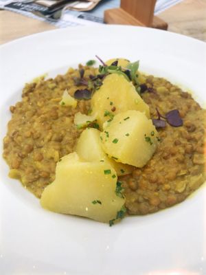 Veganer Linseneintopf at Eisgreissler Manufaktur in Krumbach