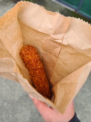 Vegan kipcorn at Frietboutique in Rotterdam