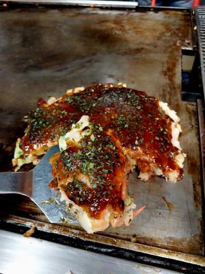  at Okonomiyaki Chitose in Osaka