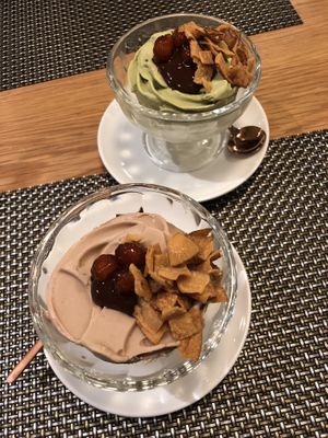 Cocoa and green tea ice cream  at Ba Xa - Quan 3 in Ho Chi Minh City