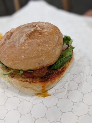 Buffalo Chickun Ranch Sandwich at Greens and Grains in Middletown