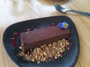Chocolate desert at The Castle Cafe in Cork