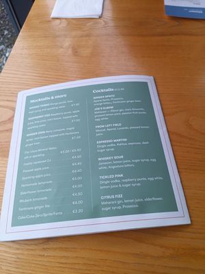 Menu 1 at The Castle Cafe in Cork