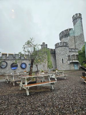 Outdoor seating area at The Castle Cafe in Cork