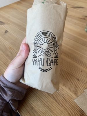 Half the sandwich   at Yayu in Ucluelet