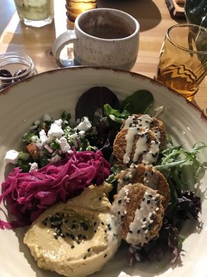 Falafel bowl at Yayu in Ucluelet