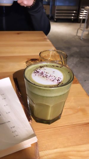Matcha mind latte at Yayu in Ucluelet
