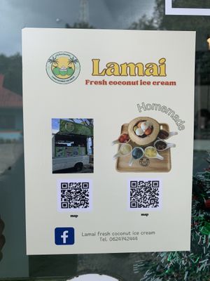Directions  at Lamai Coconut Ice Cream in Koh Samui