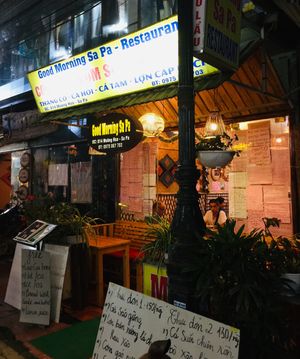 exterior and outdoor seating at Good Morning Sapa in Sapa