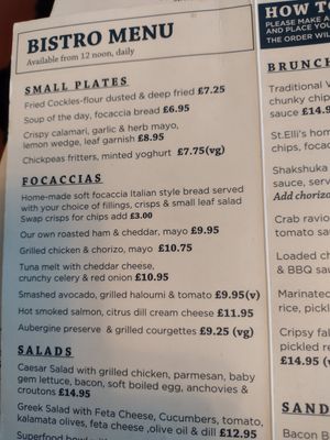 Menu 3 at St Elli's Bay in Llanelli