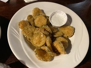 Fried pickles & ranch   at Pasches Seafood Kitchen in Battle Creek