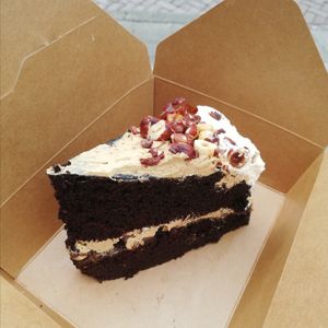 Mokka taart (mocca pie - cake was a bit on the dry side)  at Mahalo in Groningen