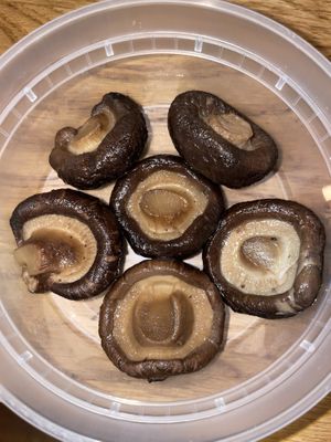 Extra shiitake mushrooms   at Hinodeya Ramen - Downtown in San Francisco