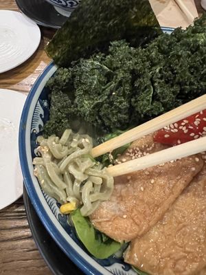 Vegan noodles  at Hinodeya Ramen - Downtown in San Francisco
