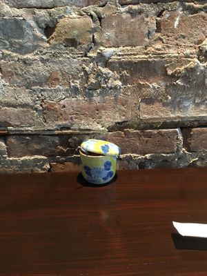 We didn’t know this was the yummy garlic for the ramen. Don’t miss this! at Hinodeya Ramen - Downtown in San Francisco