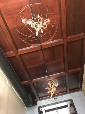 Cool chandeliers - manzanita at Hinodeya Ramen - Downtown in San Francisco