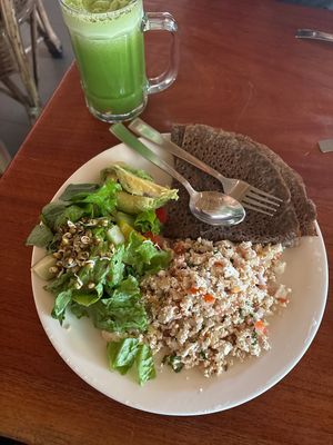 Vegan breakfast   at Little Buddha in Rishikesh