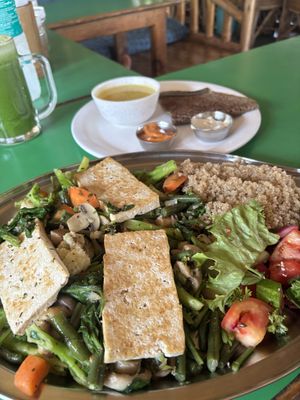 Vegetable platter  at Little Buddha in Rishikesh