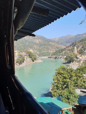 View from the side seats (these weren't even the best views!) at Little Buddha in Rishikesh
