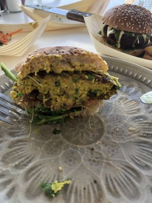 Deluxe veggie burger  at Blended in Cape Town
