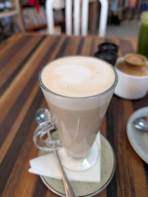 Coconut chai latte with almond milk at Blended in Cape Town