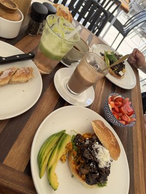 Vegan scrambled tofu with vegan mozzarella on a bagel😄  at Blended in Cape Town