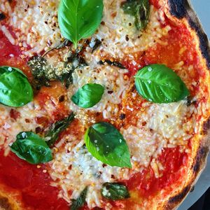 Vegan Pizza Margherita  at Pizzana in West Hollywood