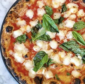 Vegan Pizza Margherita  at Pizzana in West Hollywood