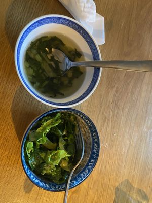 Soup and salad  at Chi Em Eats in Emporia