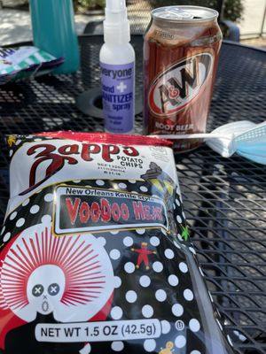 Chips and soda  at Ike's in Vacaville