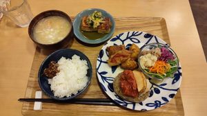 Menu vegabn, but super at Tsubame Kissashitsu in Kurashiki