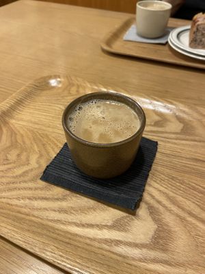 Hot chai lattee  at Tsubame Kissashitsu in Kurashiki