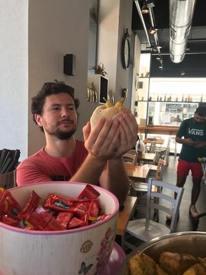 Falafel at Falafel Place in Tel Aviv