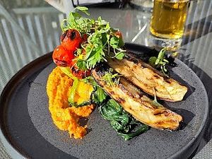 fabulous roasted aubergine at Castello Pizzeria in Kuressaare