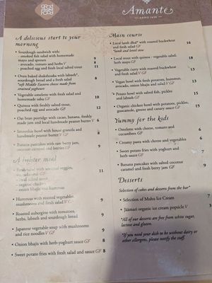 Full menu, vegan options marked at Good Mood Food in Kuressaare