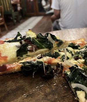 Pizza spinach  at Bali Buda in Ungasan