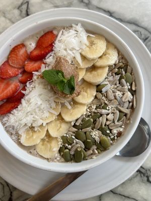 Vegan smoothie bowl  at Bali Buda in Ungasan