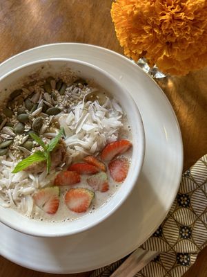 Vegan smoothie bowl  at Bali Buda in Ungasan