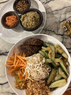 Vegan Bibimbap - replaced the mushrooms and spinach  at Bali Buda in Ungasan