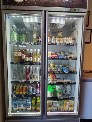 Tons of drinks incl. Kombucha and soy at Bali Buda in Ungasan