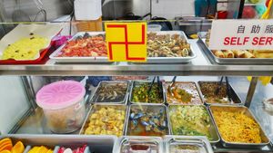 Variety of dishes at Xi Shi Fu Vegetarian 惜施福 in Central Singapore