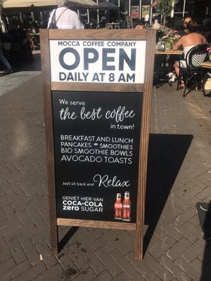 Opening hours at Mocca in Venlo