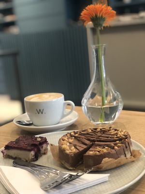 Chocolate mousse and cheese cake  at Petit by Sam in Amsterdam