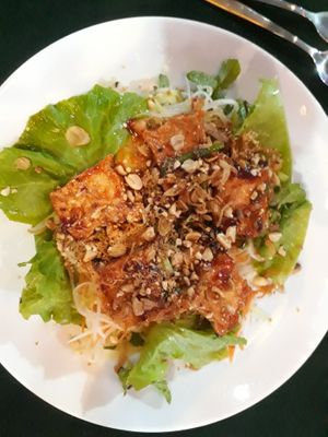 Tofu with mixed salad at Ram Spring Roll in Hoi An