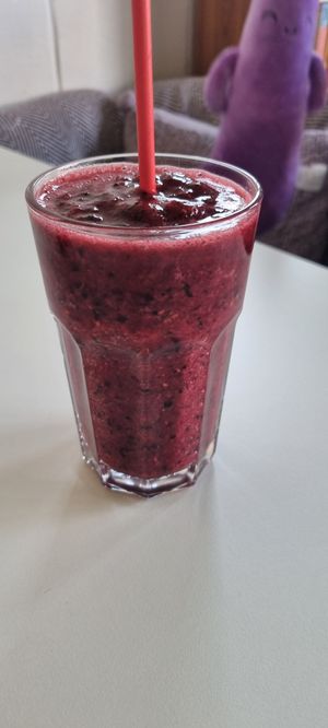 Summer berries smoothie at Aubergine in Cardiff